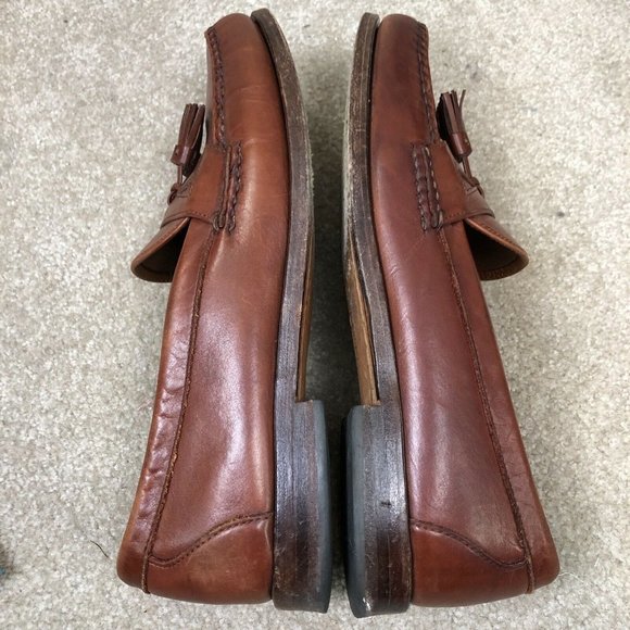 Allen Edmonds Mens Brown Leather Tassled Loafers main image 6